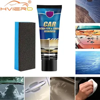 Krem do naprawy zarysowań lakieru 60ML Konserwacja samochodu Bezolejowy wosk Narzędzia do czyszczenia brudu Szczegóły polerowania Pielęgnacja lakieru samochodowego