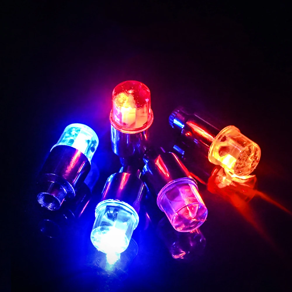 LED Tire Valve Cap Luminous Tire Valve Cover Tyre Hub Wheel Lights Car Decoration LED Lights Nipple Caps For Auto Accessories