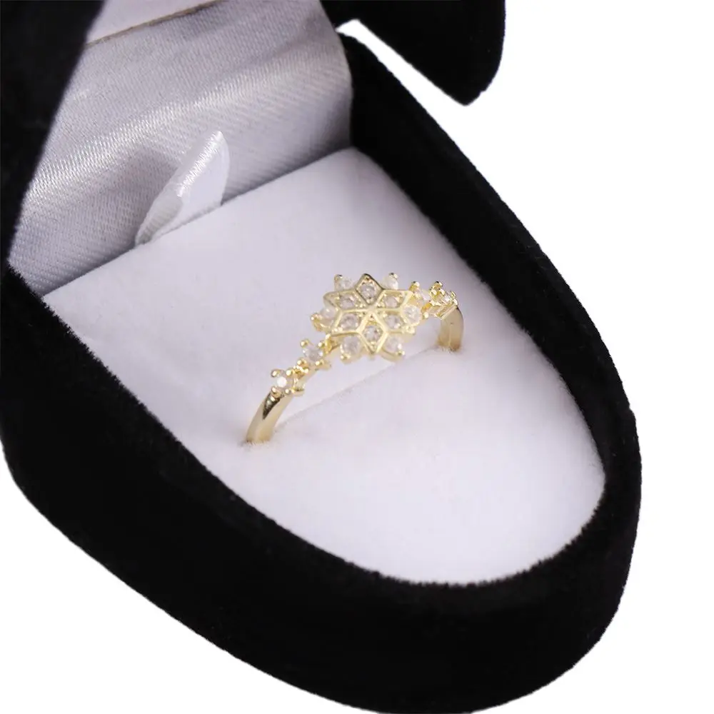 Lovely Elegant Display Gift Case Velvet Jewelry Case Necklace Box Velvet Swan Ring  Box Box