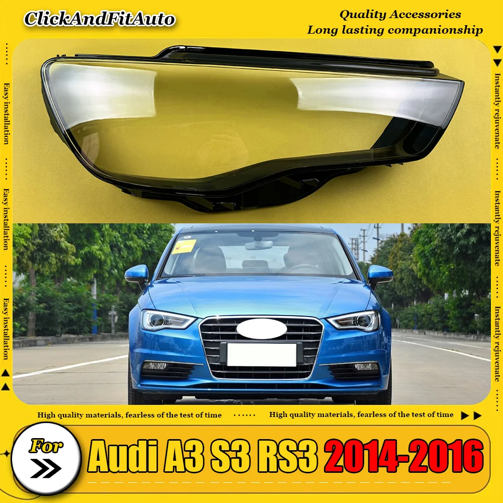 

Headlight Cover Lamp Shade Headlights Shell Lampshade Headlamp Housing Lens Plexiglass For Audi A3 S3 RS3 2014-2016