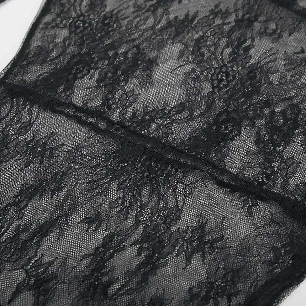 Vestido de fiesta de noche Vestido de encaje Vestido de encaje negro Nuevo estado Moda Vestido que combina con todo Vestido largo tipo jersey