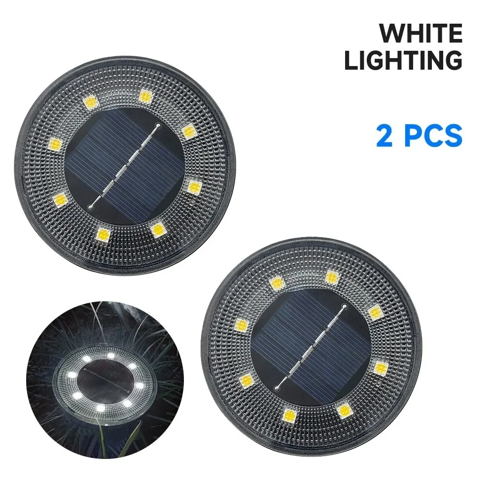 

2Pcs Solar Power Solar Buried Lights Warm /White Light Super Bright Lawn Lamp Energy Saving IP68 Waterproof Outside Solar Lights