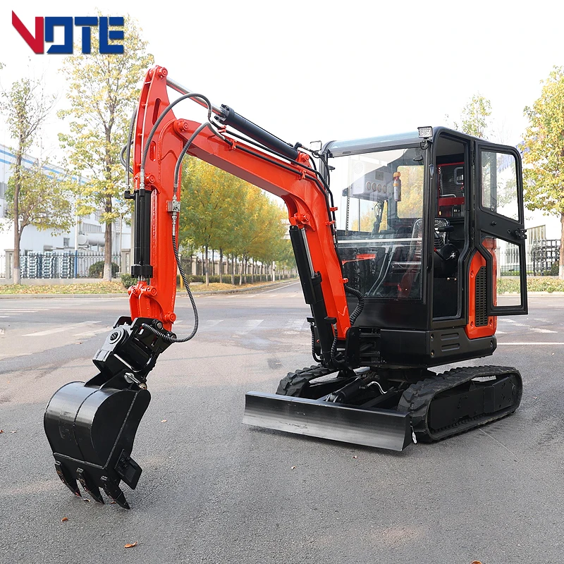 Mini excavadora de 1000kg, miniexcavadora de 2,5 toneladas, precio a la venta con accesorio, CE, EPA