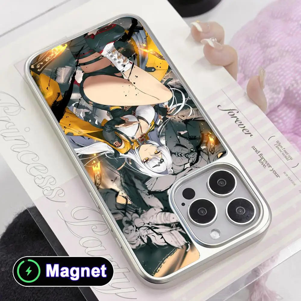 

Чехол для телефона ZZZ Yixuan с серебряным покрытием и поддержкой MagSafe для iPhone 17, 16, 15, 14, 13, 12, 11 Air Pro Max Plus, цветной