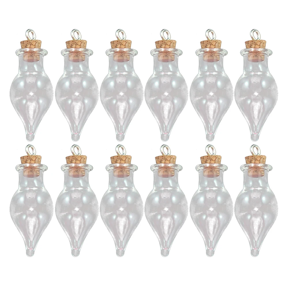 

32pcs Mini Glass Bottles Transparent Craft Jars Small Storage Decorative Sand Bottle Wishing Gifts
