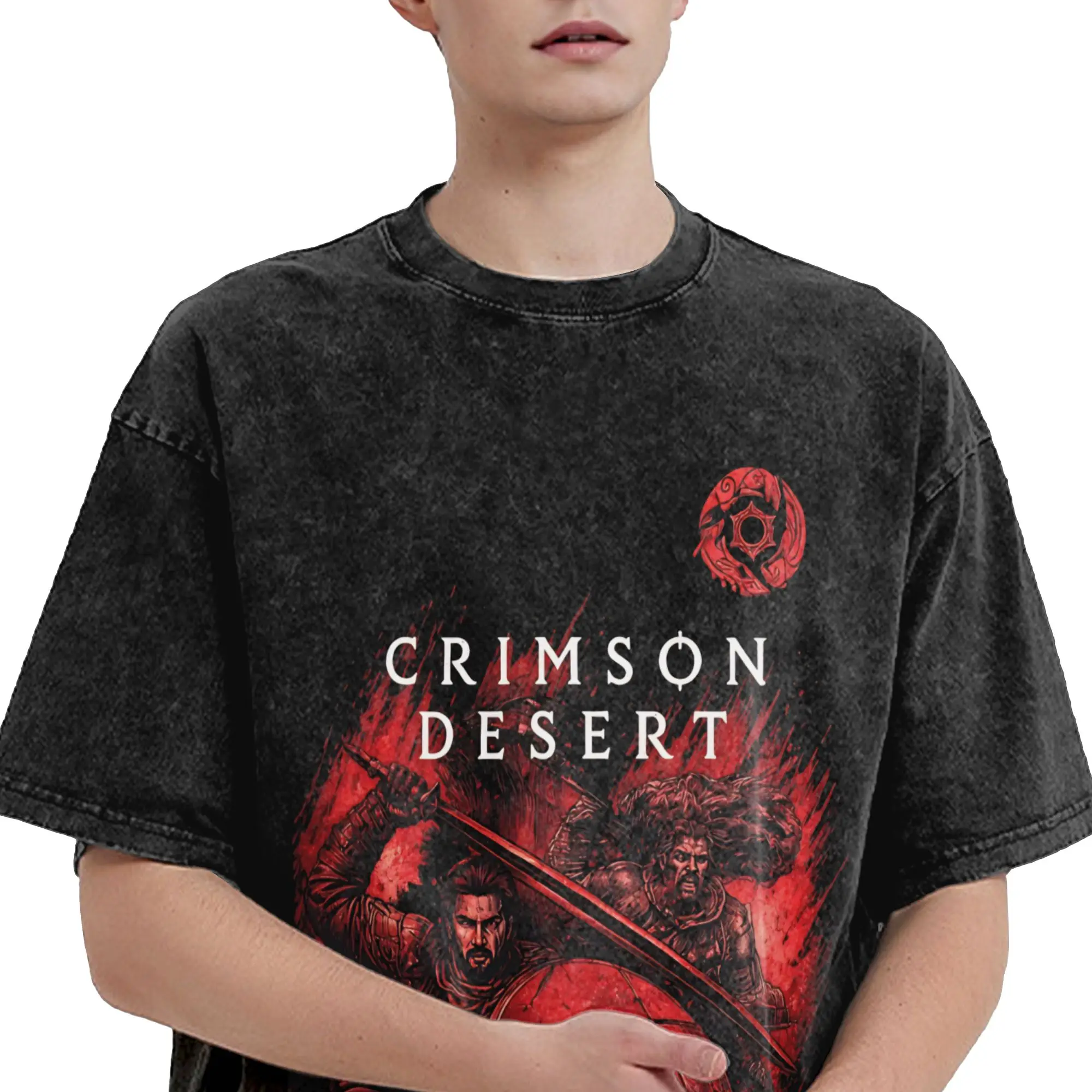 Summer Pearl abyss crimson desert  Washed T Shirt Merch Harajuku T-Shirts  Men Women Tees