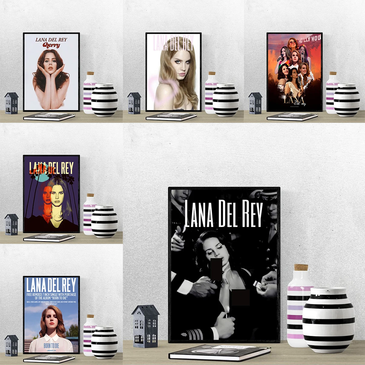 Lizzy Grant Lana Del Rey Posters Retro Kraft Paper Prints Music Album Poster Photos for Living Room Decoration Home Decorations