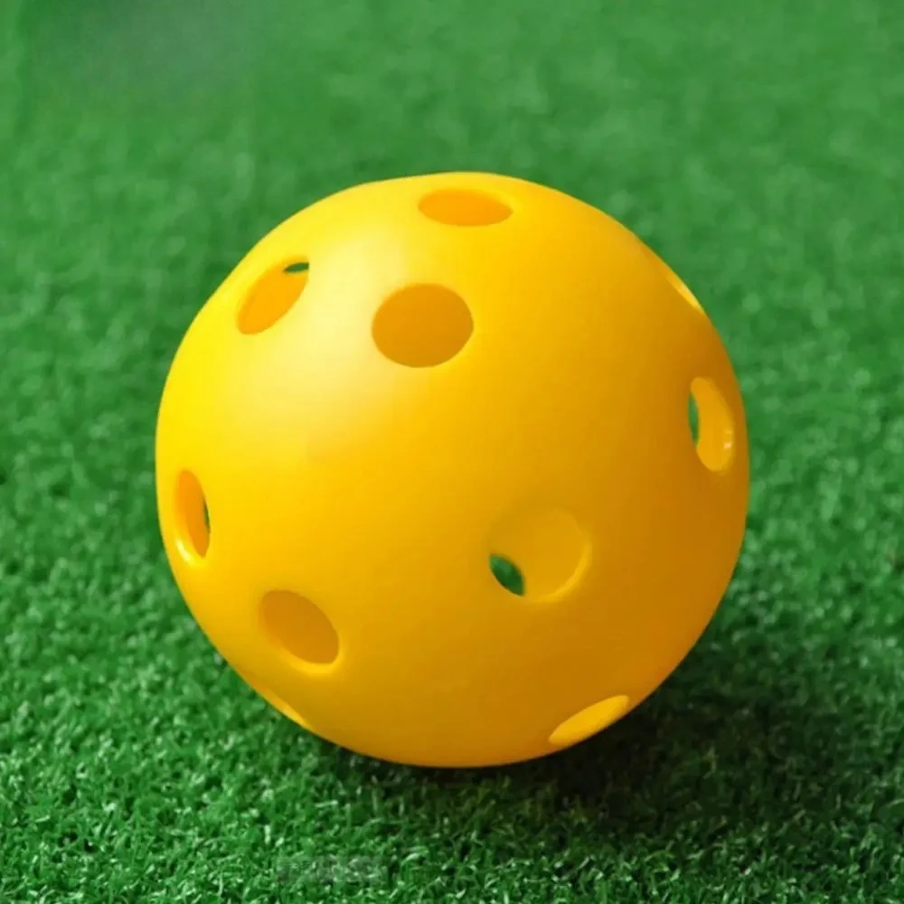 20pcs Golf Hollow Indoor Practice Ball Ultra-light Swing Putting Training Yellow White Random Color Factory Wholesale Q009