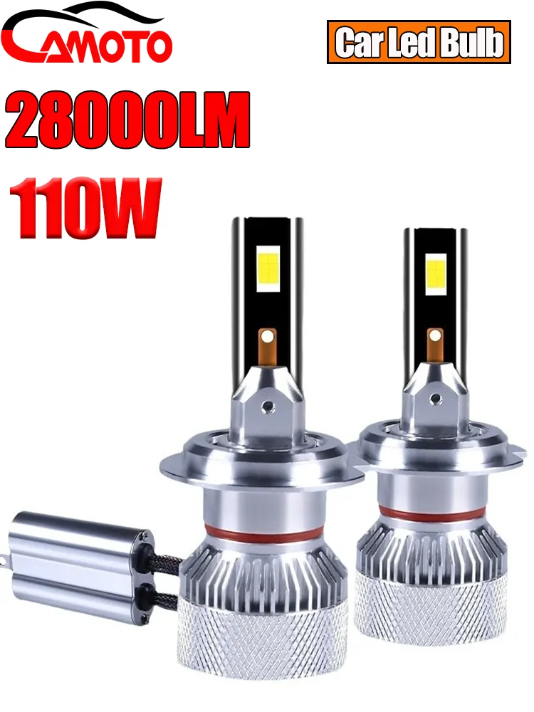 

COMOTO H7 H4 H11 LED Headlight 110W High Power H8 H9 HB4 HB3 9005 9006 Turbo Lamp 6000K White Car Lights For Auto Headlights 12V