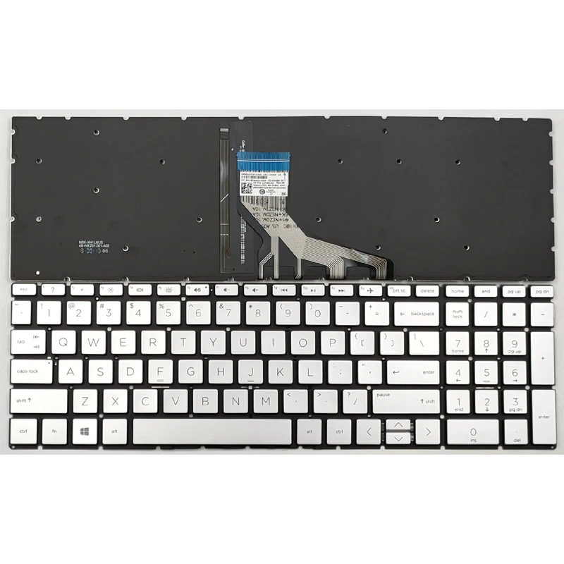 

New For HP 17-BY 17-BY0021DX 17-BY0053CL 17-BY0062CL 17-BY0063CL 17-BY0068CL 17-BY0080NR Laptop Keyboard US Silver With Backlit