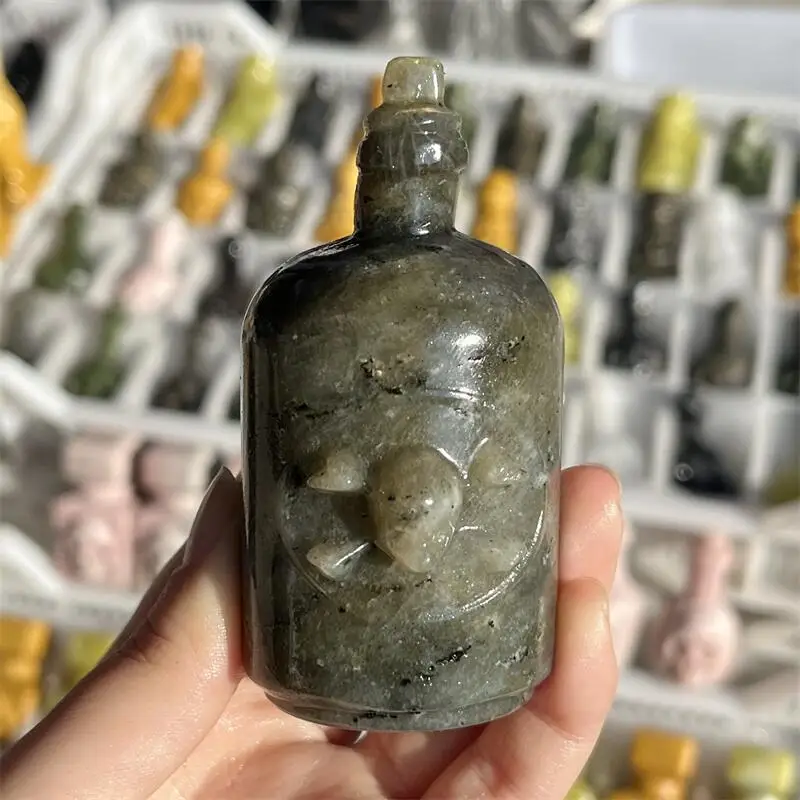 

1 шт., флакон для духов из натурального лабрадорита