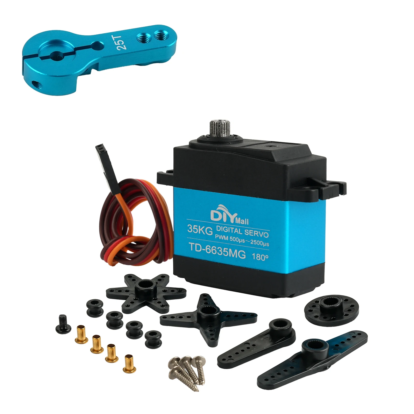

35KG TD-6635MG Metal Gear Digital Servo Motor 180/270/360 Degree Steering Gear High Speed Servos For RC Car Crawler Robot Arm