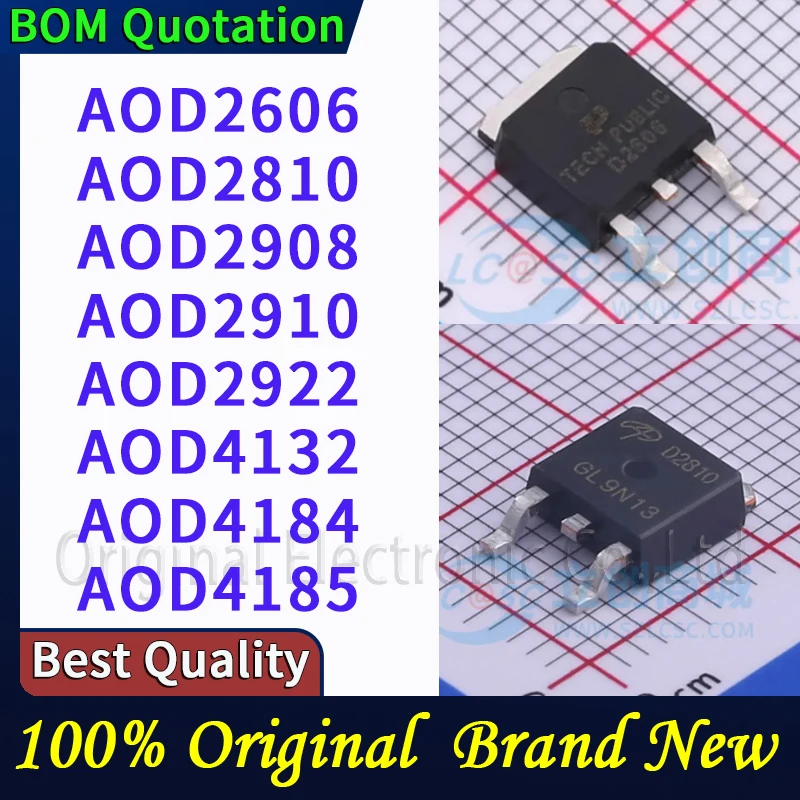 

5 шт./лот AOD2606 AOD2810 AOD2908 AOD2910 AOD2922 AOD4132 AOD4184 AOD4185 В наличии Оригинальные высококачественные