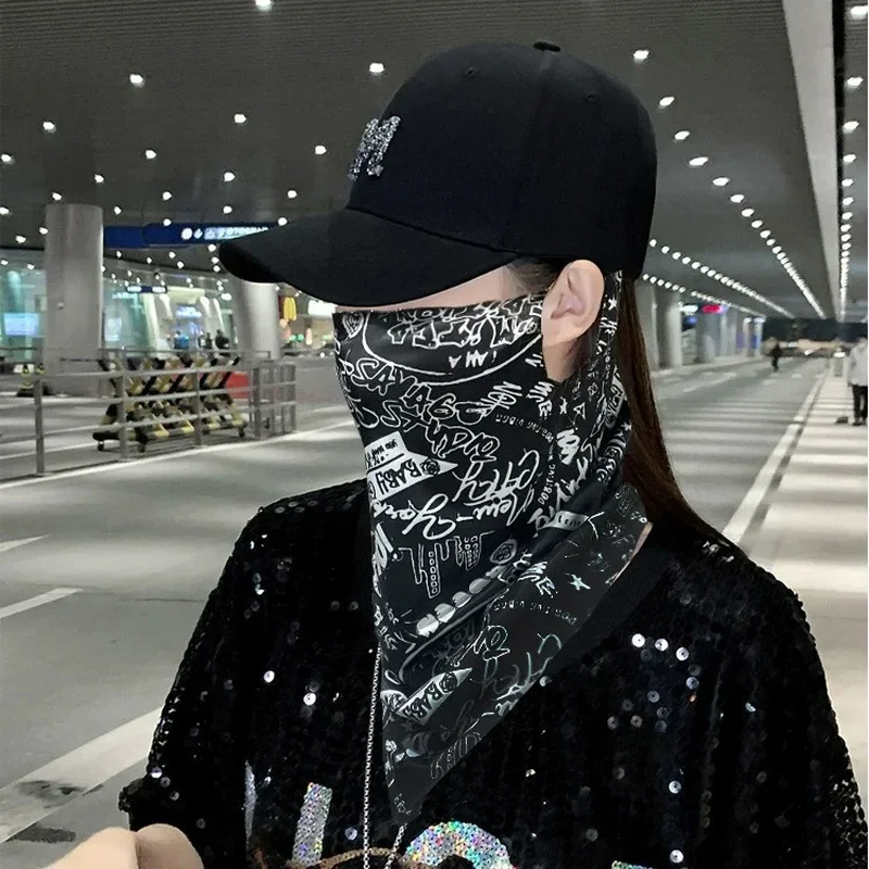 Trendy Punk Style Sun Protection Mask，Summer UV Protection Neck Gaiter for Men and Women，Hip-hop versatile headscarf and face ma image 4