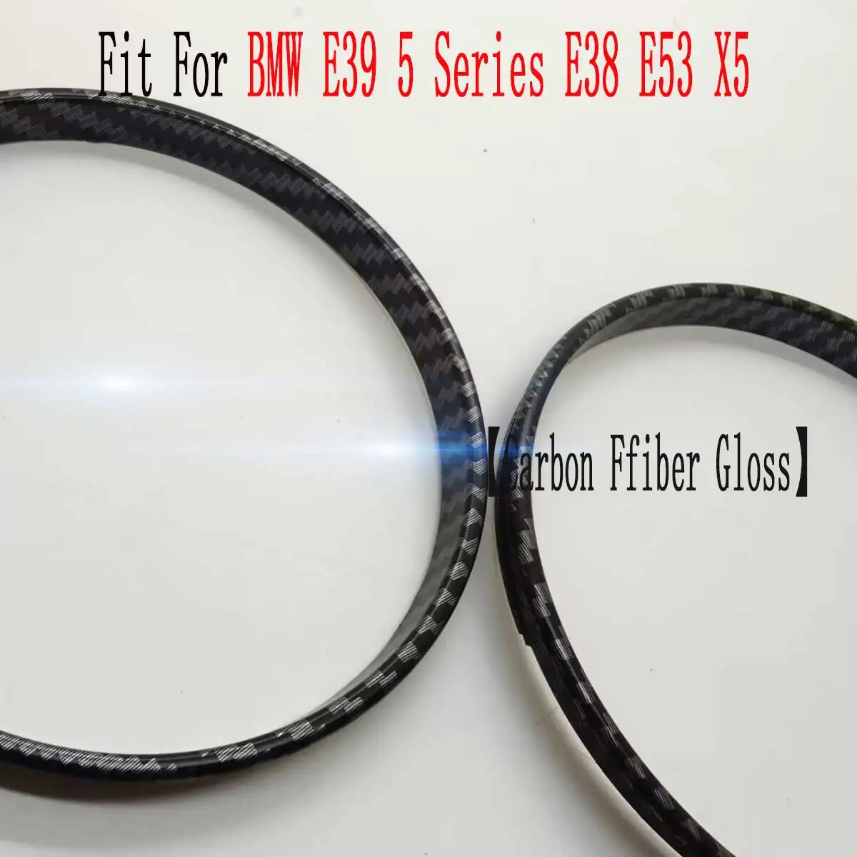 Carbon Fiber Gloss / Matte Chrome Styling Dashboard Gauge Ring Set For for BMW E39 M M5 5 Series E38 7 E53 X5