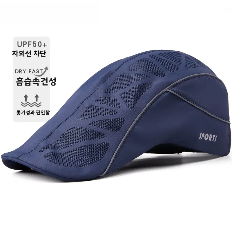 

Men's Summer Hat Qui Dry Outdoor Sun Protection Beret Cap Breathable Me Faionable for Middle Age And ly
