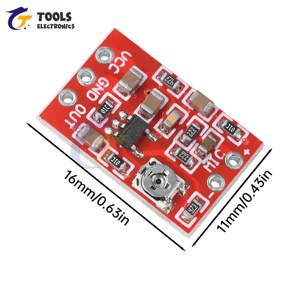 Modulo preamplificatore per microfono a elettrete DC 3-5V Guadagno regolabile Scheda amplificatore per microfono con acquisizione del rumore per progetti audio