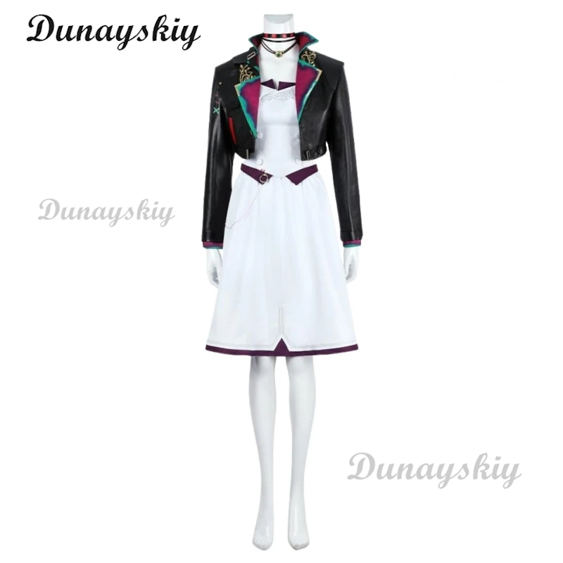 Anime LOL Arcane 2 Powder Cosplay Costume White Dress Jinx Cosplay Dancing Party Dress For Hallowmas Carnival Customized