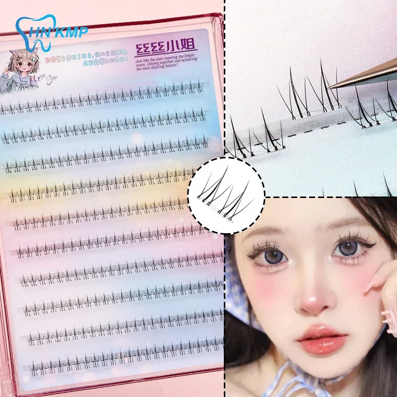 رموش سفلية ذاتية اللصق لا تتطلب الغراء، يمكن إعادة استخدامها تحت الرموش للمكياج DIY الرموش الهزلية الشخصية