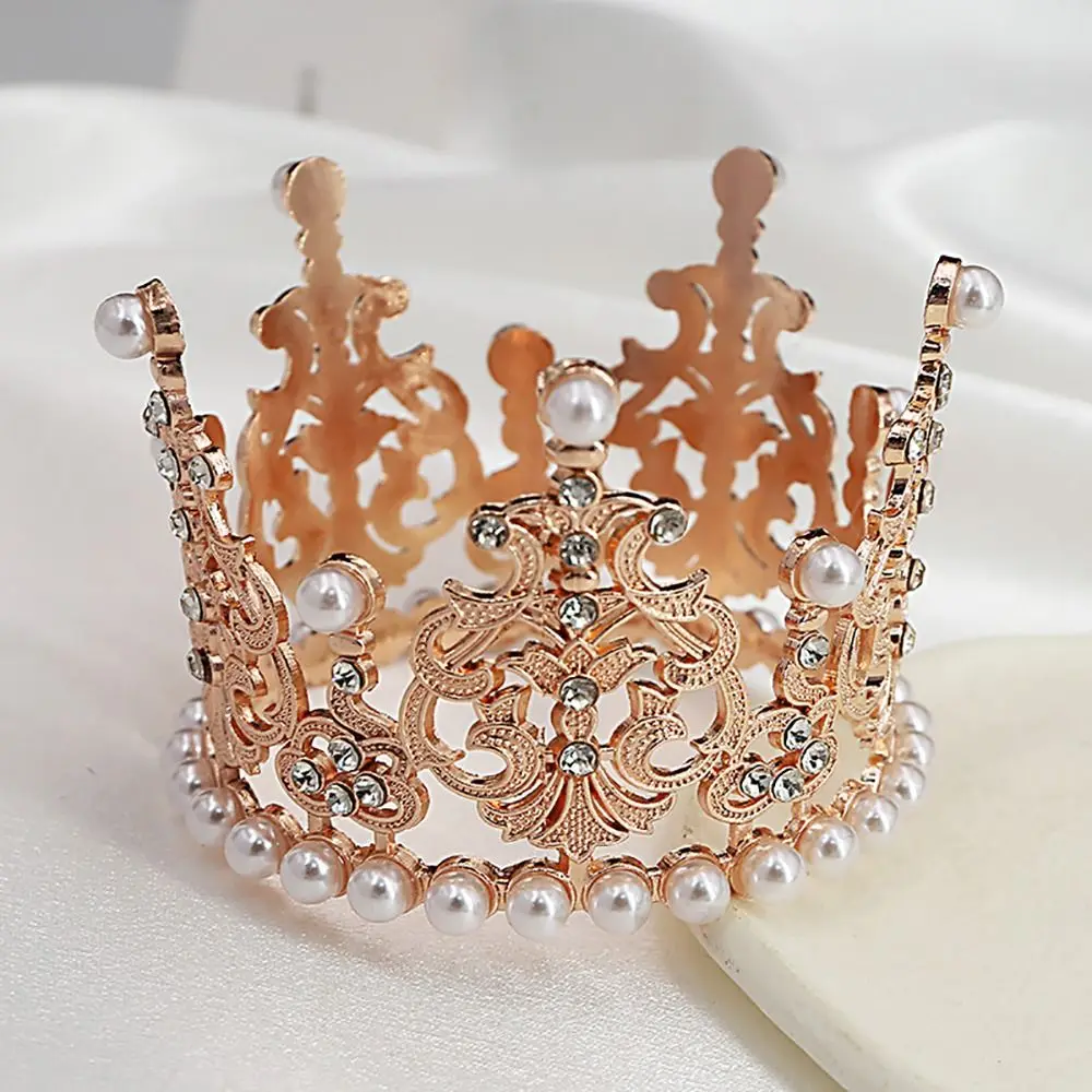 1PC Gold Silver Color Crown Cake Topper Decoration Decorative Elegant Wedding Cake Princess Birthday Baby Cake Ornaments