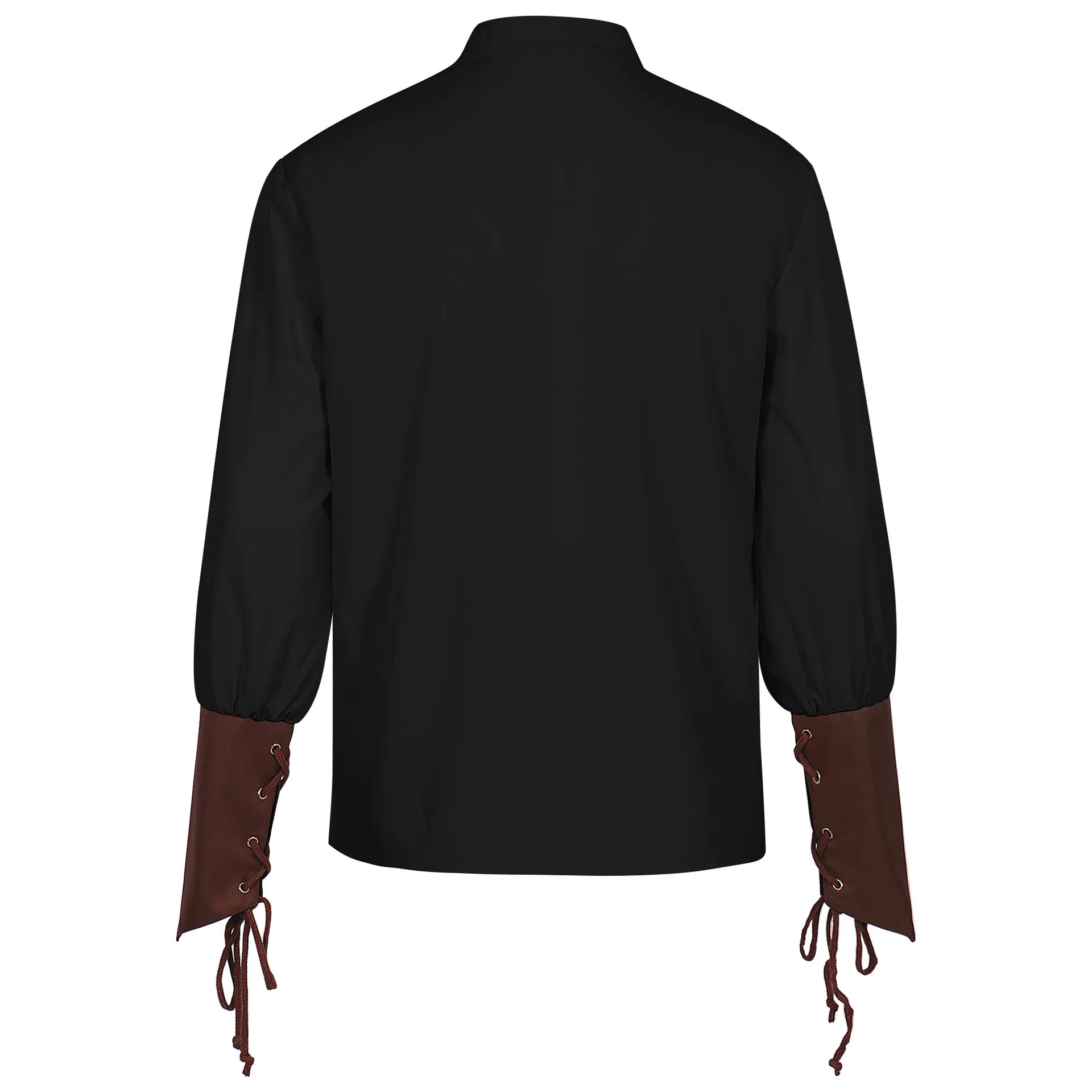 Man Tianyu Set Kostum Bajak Laut Pria Kemeja Renaisans Rompi Abad Pertengahan Kostum Halloween