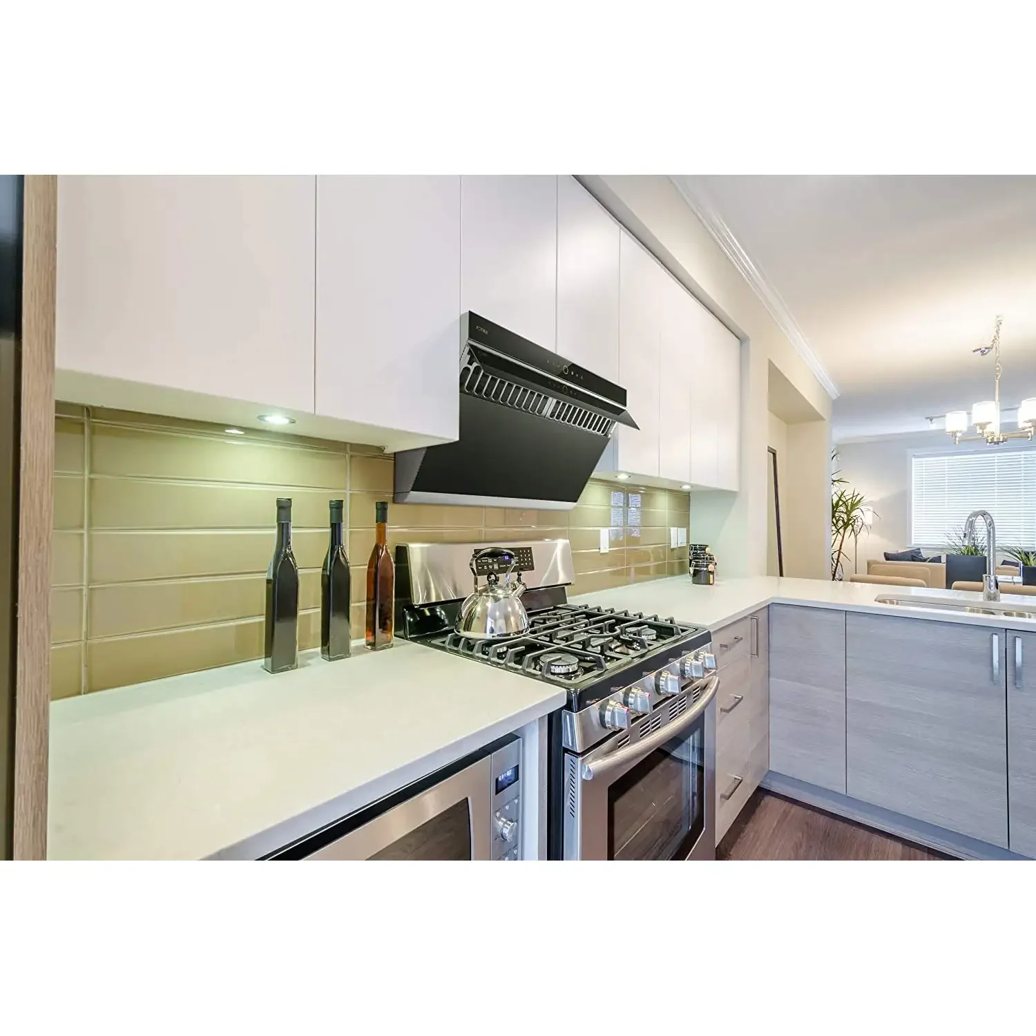 HOT 30” Under-Cabinet or Wall-Mount Range Hood | Dual DC-Motor | Slant Vent Design | Hands Free On and Off