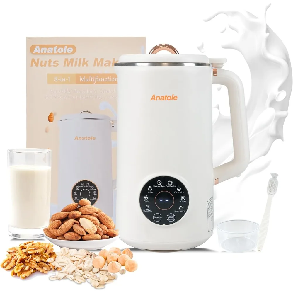 

2024 New Nut Milk Maker 35oz 1000ml Almond Milk Machine 8-In-1 Automatic Soy Oat Cow Plant-Based Milk