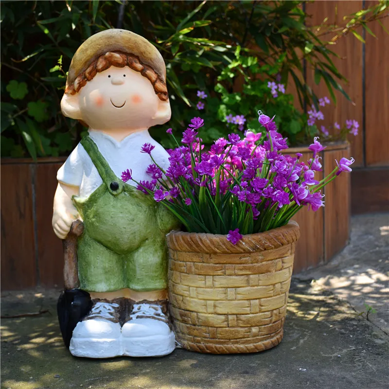New product creative cute balcony decoration ground garden layout landscaping courtyard villa landscape flower pot children's