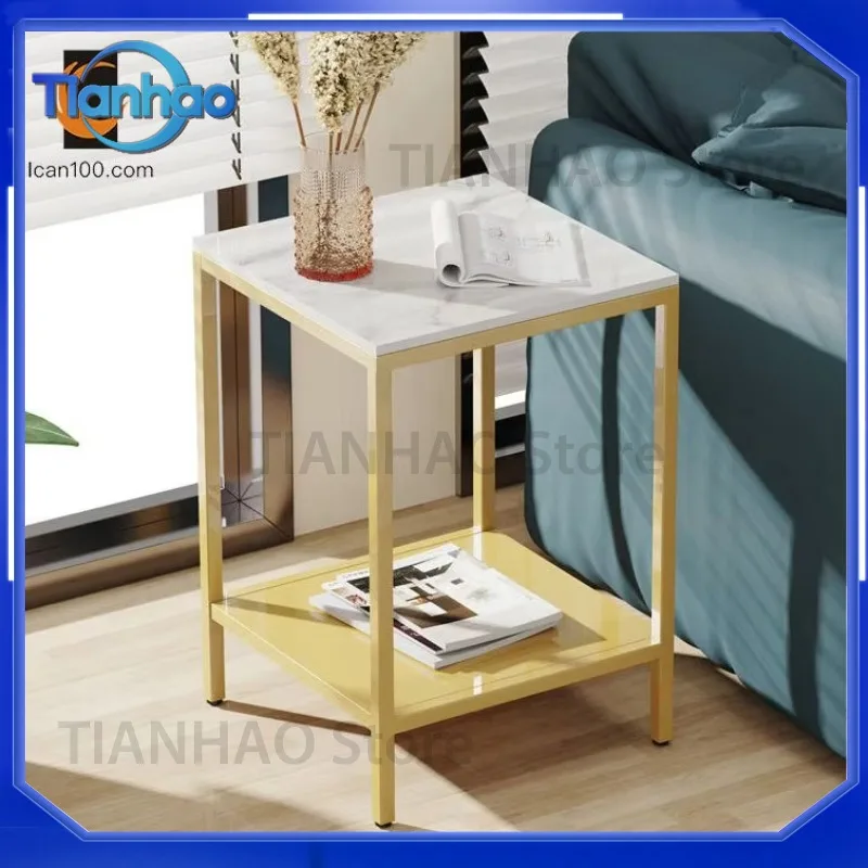 New Design Metal Iron Small Sofa Table Square End Table Coffee Console Table for Living Room