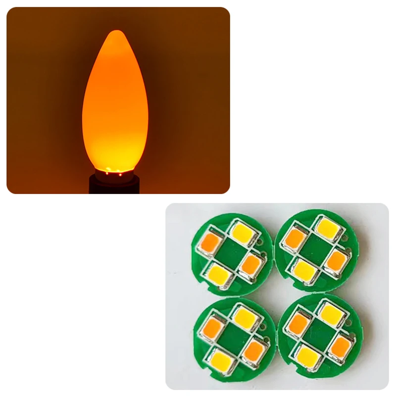 Lampu LED bohlam lilin E12/E14 merah, lampu hias kuil Buddha manik, lampu bohlam lilin LED untuk dekorasi rumah baru