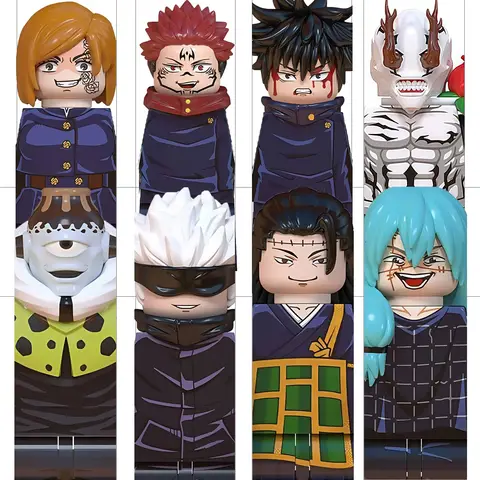 Jujutsu Kaisen 빌딩 블록 Itadori Yuji Gojo Satoru Ryomen Sukuna 미니 액션 피규어 액세서리 어린이를위한 크리스마스 선물