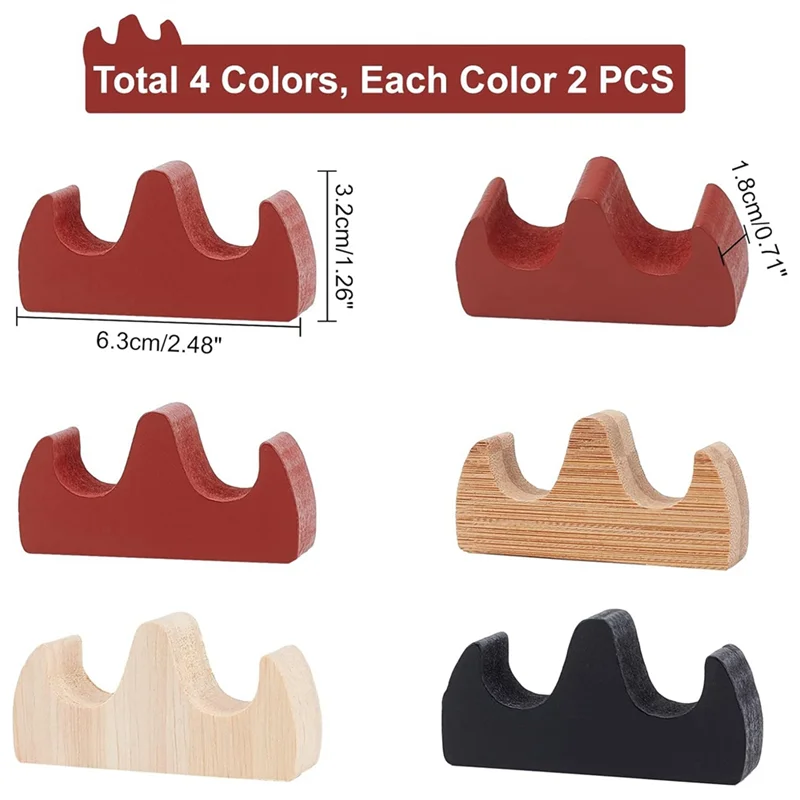 新 - 絵画ブラシレストスタンド筆ラック 4 色書道ブラシホルダー火の形の木製