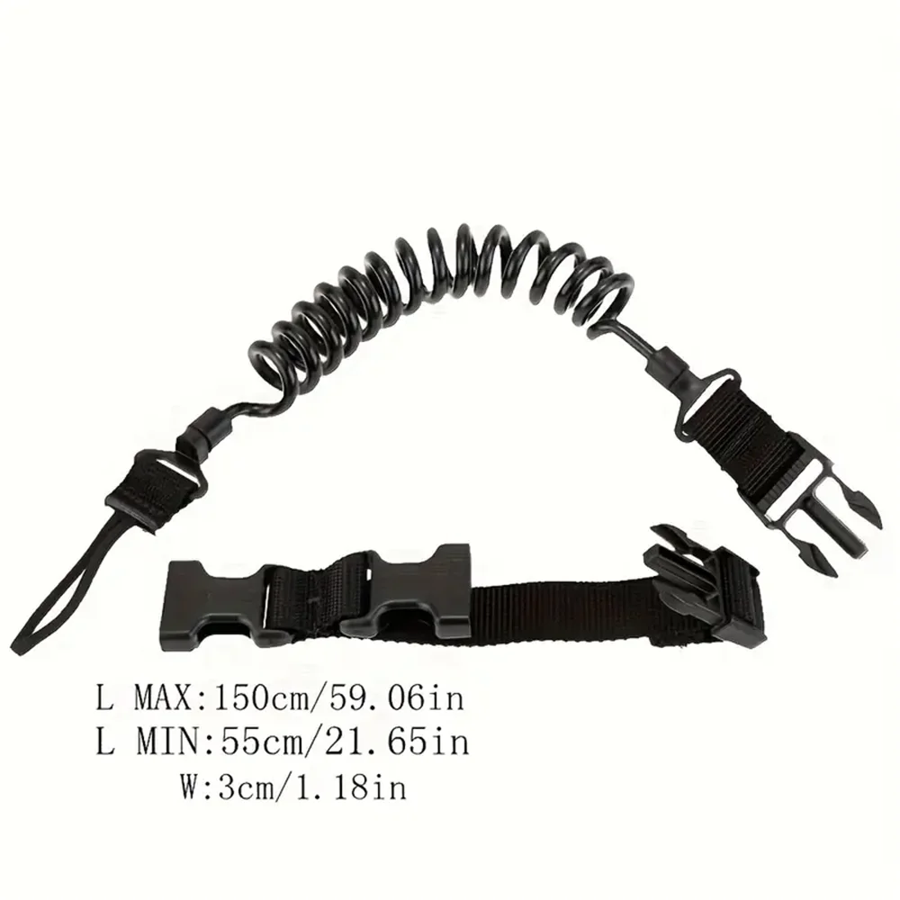 Multi-purpose Spring Lanyard Outdoor Wear-Resistant Elastic Key Chain Safety Rope Anti Loss Military Tactical Lanyard