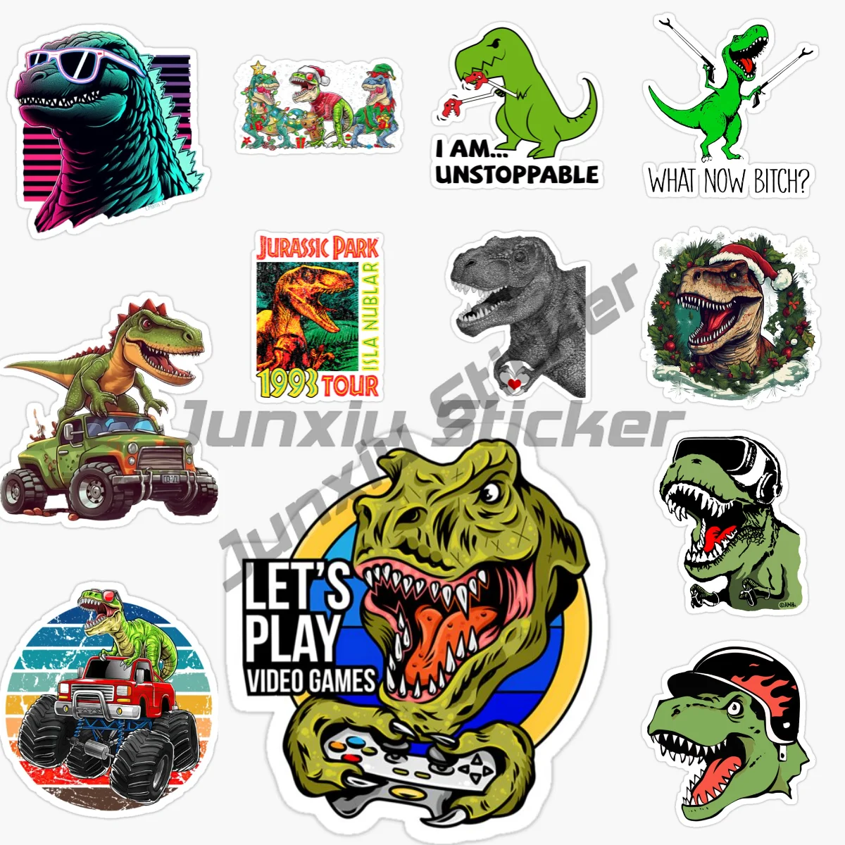 

Tyrannosaurus Dinosaur Car Sticker Laptops Tumblers Windows Cars Trucks Walls Decoration PVC Car Decals