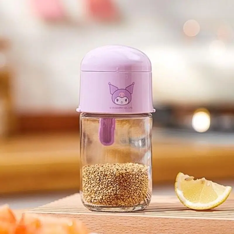 سانريو لطيف زجاجة توابل كورومي سينامورول المطبخ تخزين المعبأة في زجاجات الختم المنزلية التوابل خزان الزجاج الملح جرة زجاجة الساخن #4