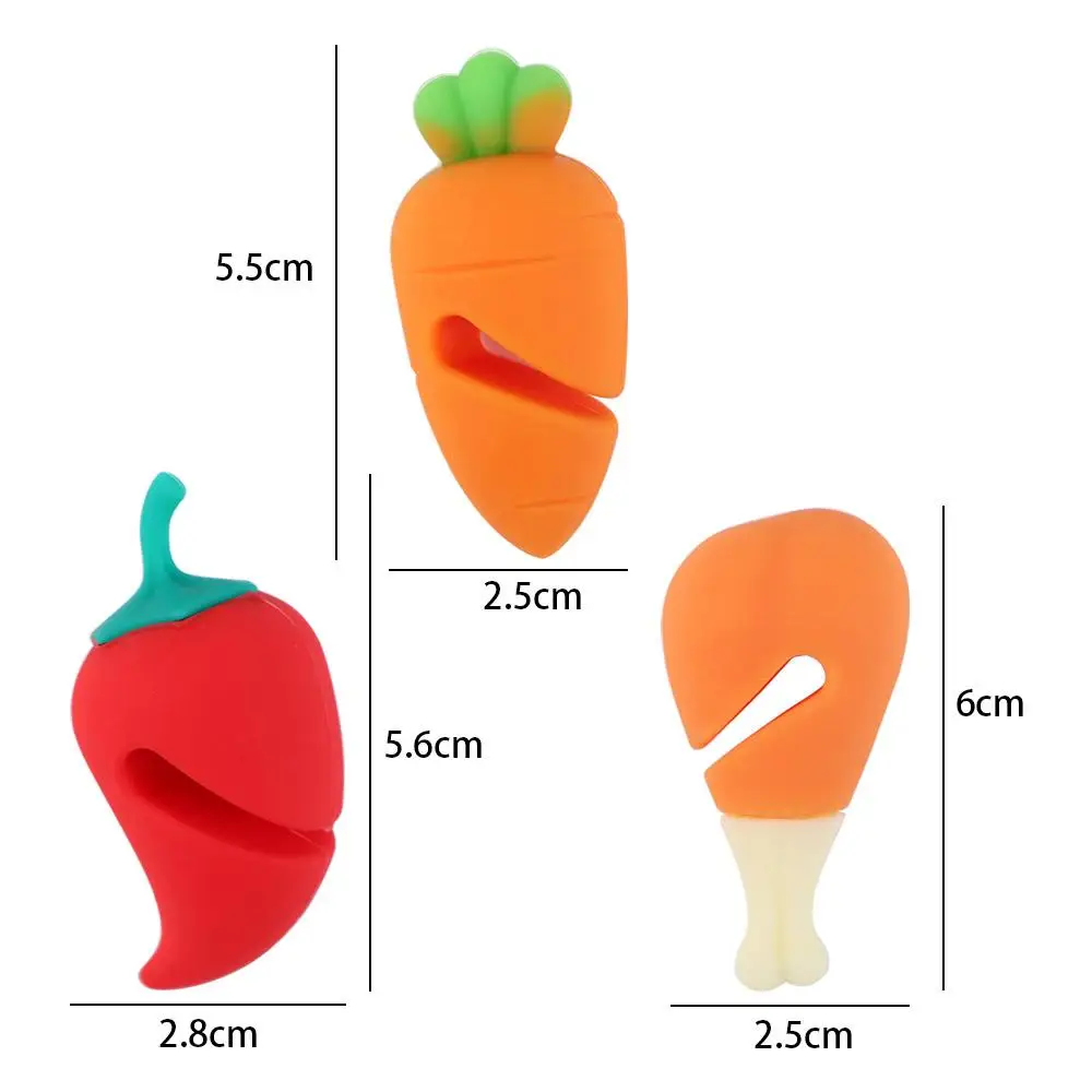 1/3PCS Spill-proof Creative Specialty Tools Carrot Shape Durable Pot Lid Rack Overflow Stoppers Pot Cover Lifter Kitchen Tools