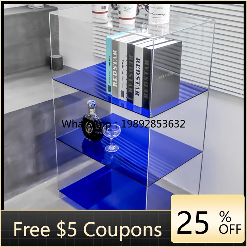 

Acrylic Ornaments Bookshelf Decorative Creative Living Room Storage Cabinet Multi-Layer Storage Rack