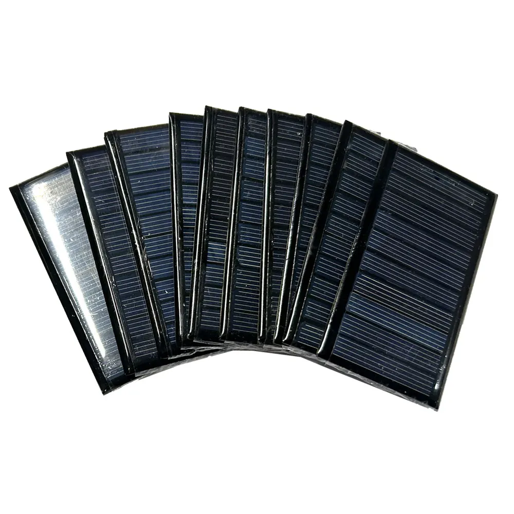 10PCS 80x45mm 5V 75mA Solar Panel Drop Flue Board DIY Solar Panels Board Polycrystalline Charge 18650 battery Power Accessories