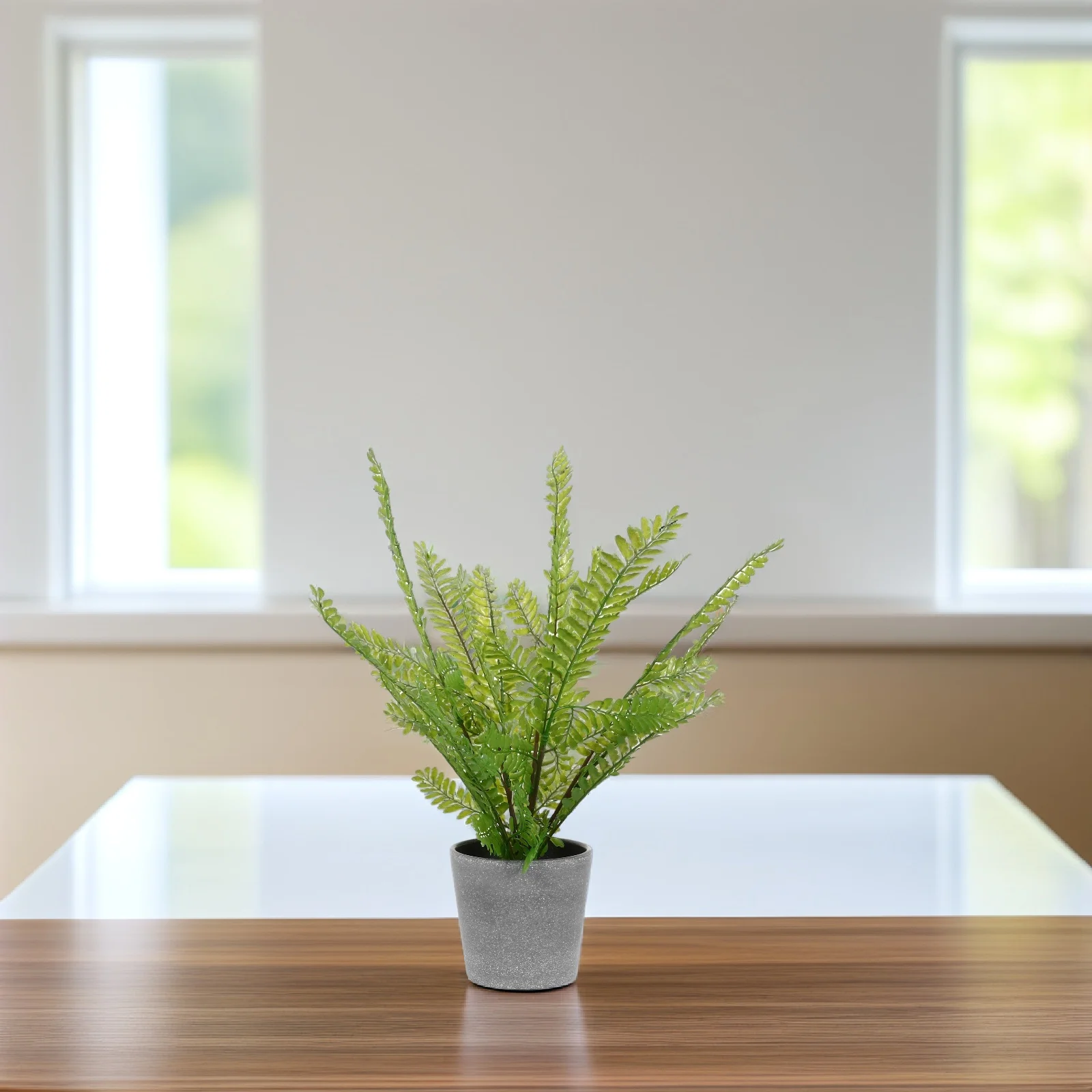 

1Pcs Artificial Fern Plant Creative Simulation Potted Bonsai Plant Decor for Office Garden Desktop Ornament