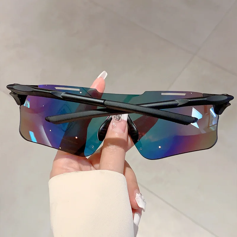 1/2PCS Set Sport Designer Rimless Women Sunglasses Outdoor Driving Men Coating Sun Glasses Wrapped Shades for Cycling Hiking