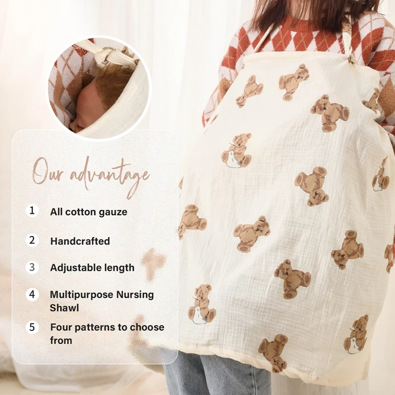 Rainbow Printed Baby Feeding Nursing Covers Mum Breastfeeding Nursing Poncho Cover Up Adjustable Privacy Apron Outdoors Nursing