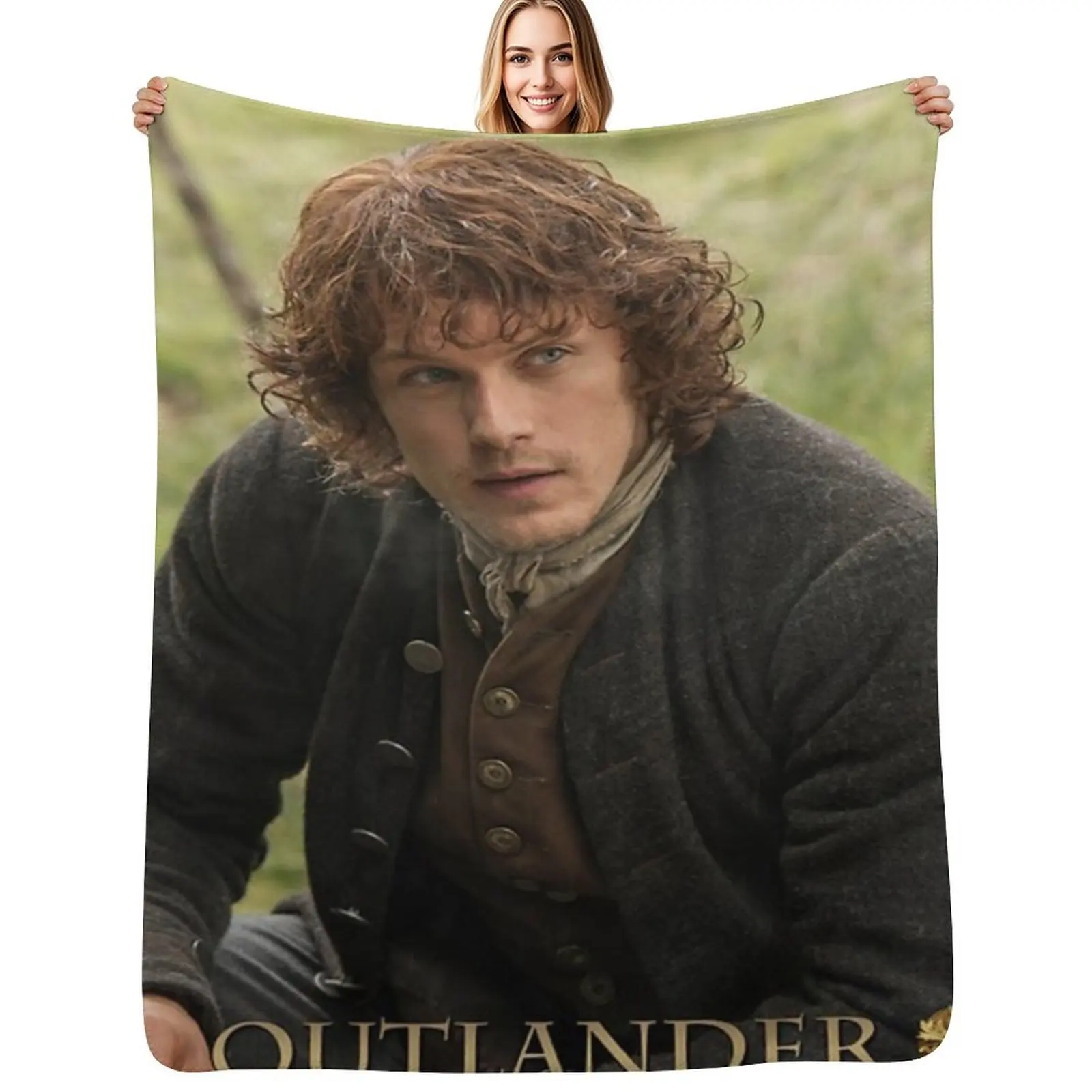 

Outlander Jamie Fraser new - Throw Blanket Polar Luxury Blankets