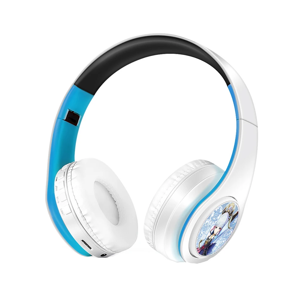سماعة رأس من Genshin بتصميم الرسوم المتحركة التأثيرية سماعة رأس لاسلكية 3 in1 تعمل بالبلوتوث سماعات رأس ذات طابع لعبة مع ميكروفون سماعة أذن #6