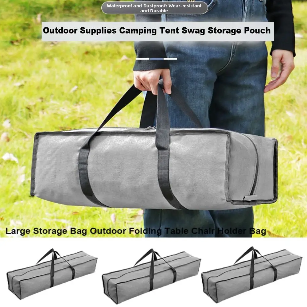 Large Folding Table Chair Holder Bag Multisizes Oxford Cloth Canvas Canopy Pole Bag Grey Storage Tool Bag Outdoor Supplies