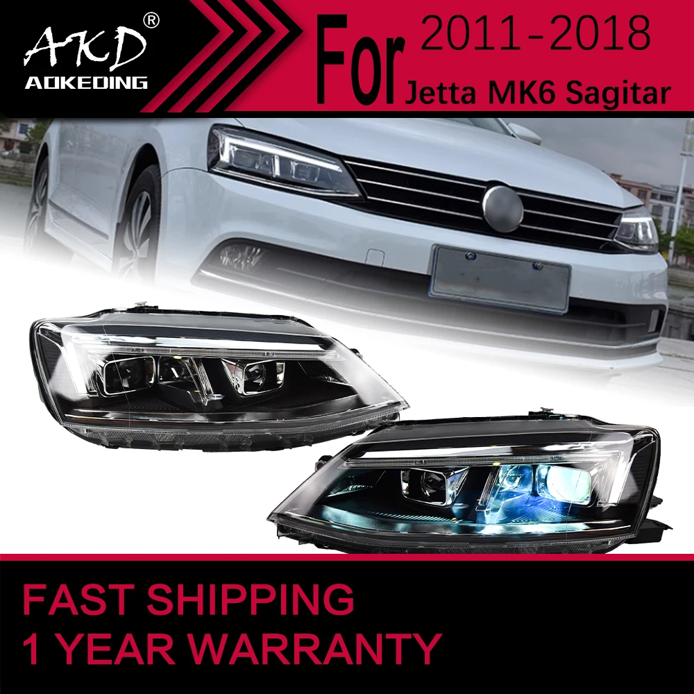 

Автомобильные фары для VW Jetta MK6 2011-2018 Jetta, фара Drl, линза проектора, автомобильные аксессуары