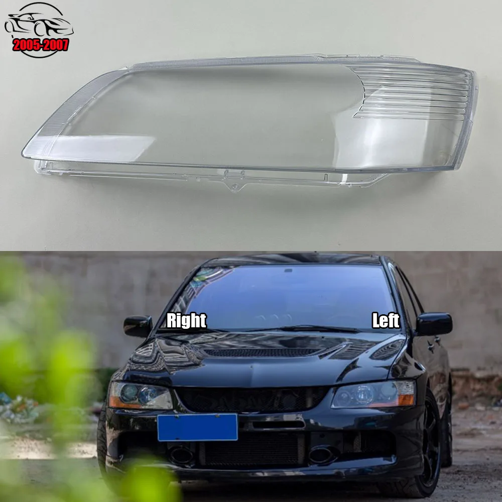 

For Mitsubishi Lancer Evolution IX CT9A 2005 2006 2007 Lampshade Case Headlamp Shell Plexiglass Replace Original Lampshade