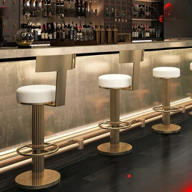 

Bar Stools Height Adjustable Swivel Bar Chair Stainess Steel Kitchen