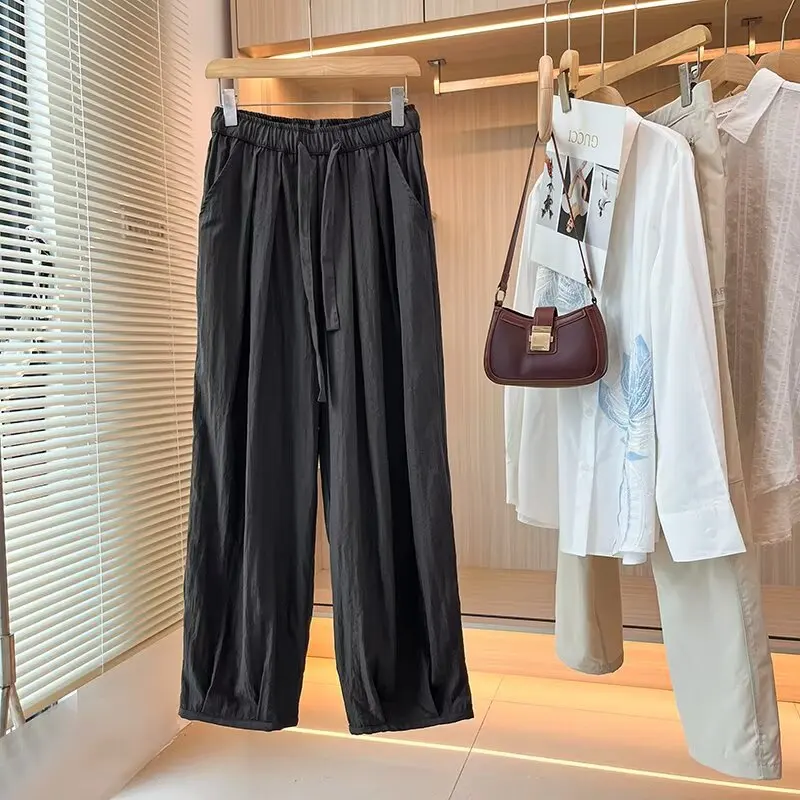 Dave&Di Minimalist Commuting Casual Loose Harem Pants Women French Lazy Retro Pleated Trousers Summer Pants Women