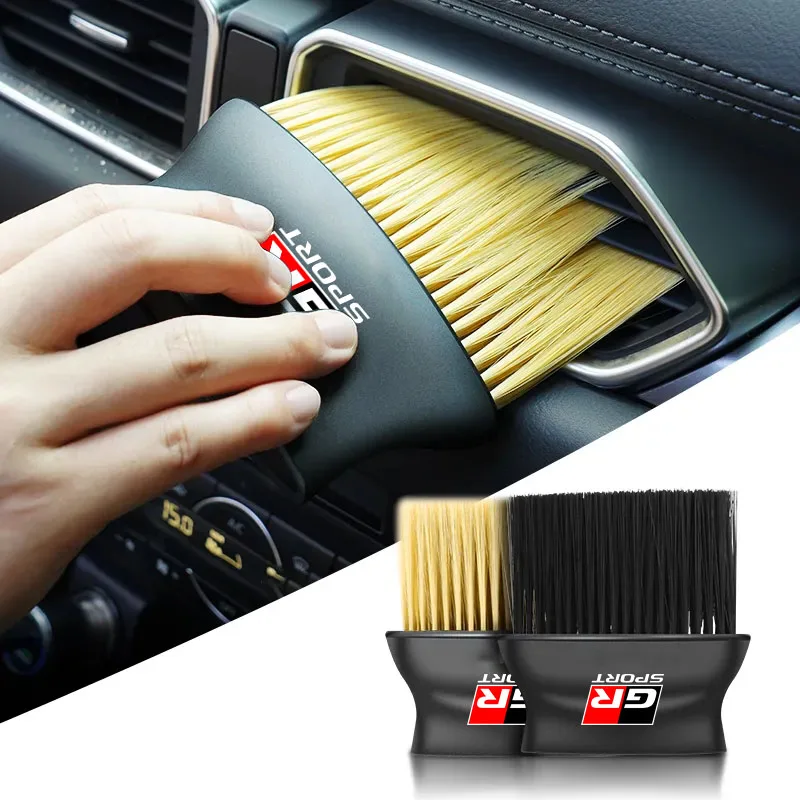 1 Uds. Cepillo desempolvado para coche, cepillo de limpieza para salida de aire, estilo automático para Toyota GR Sport Corolla c-hr Rav4 Avensis Yaris, estilo de coche