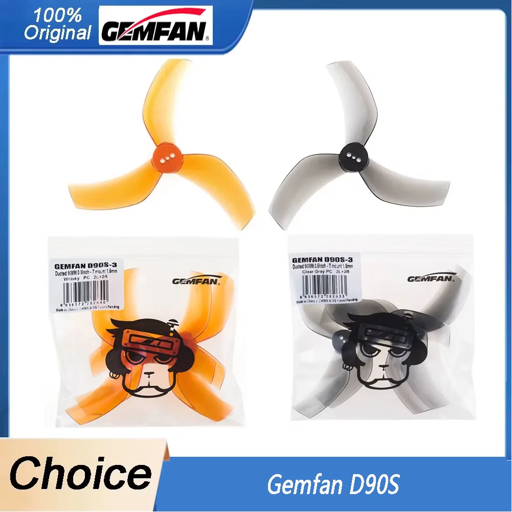 

6 пар Gemfan D90S 90 мм 3-лопастной 3,5-дюймовый пропеллер с 3 отверстиями 1,5 мм ПК более высокая эффективность для RC Freestyle Cinehoop Racing Drone